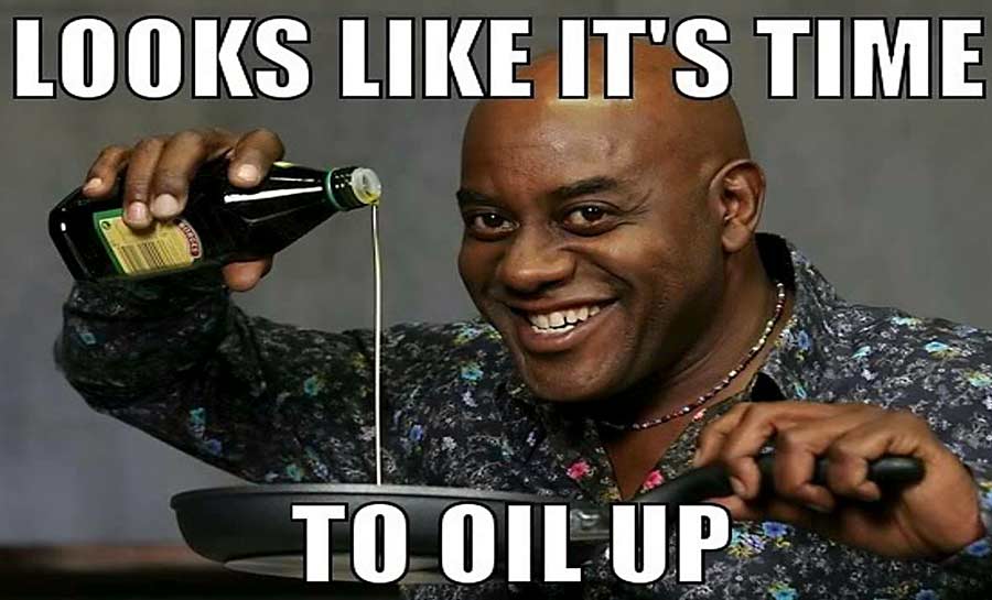 Man pouring oil for the treatment of natural hair