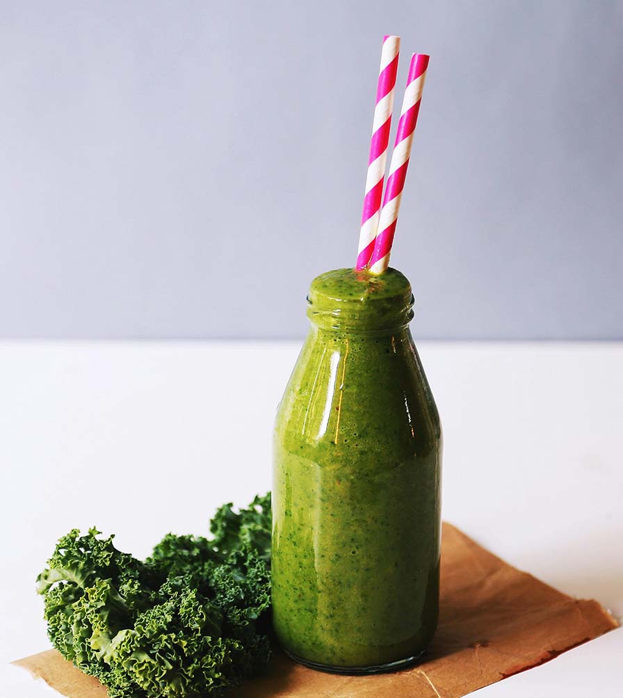 Avocado added into a smoothie