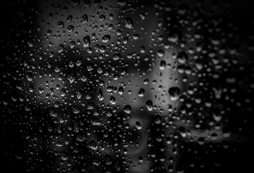 Rain on window pane