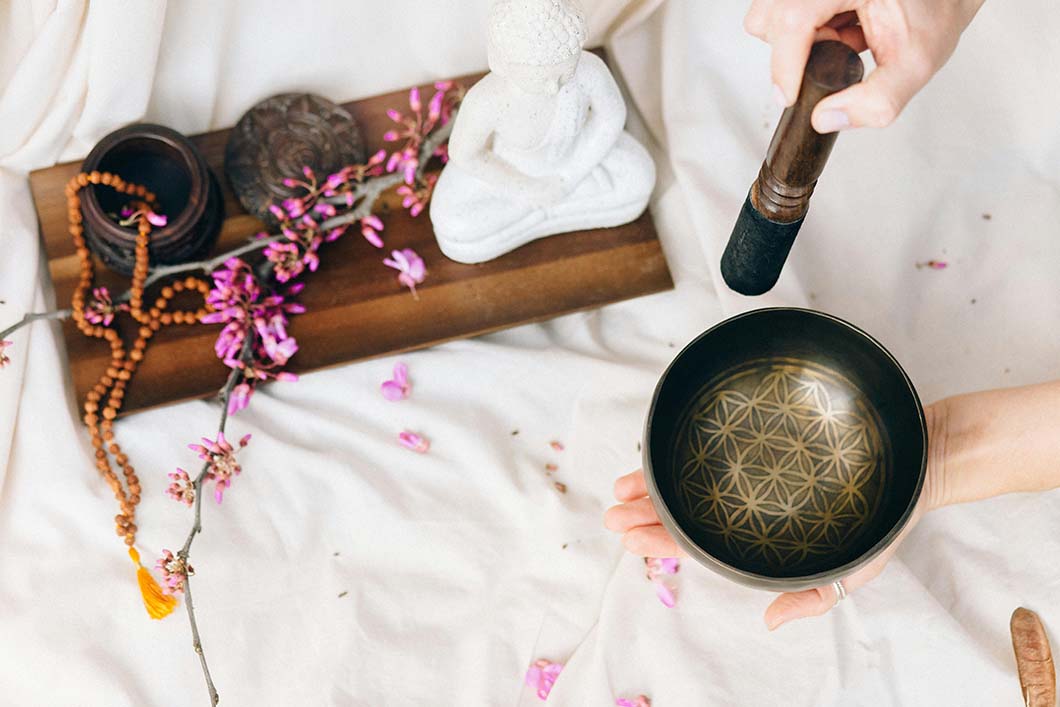 bowl and pestle to mix conditioning treatment for hair