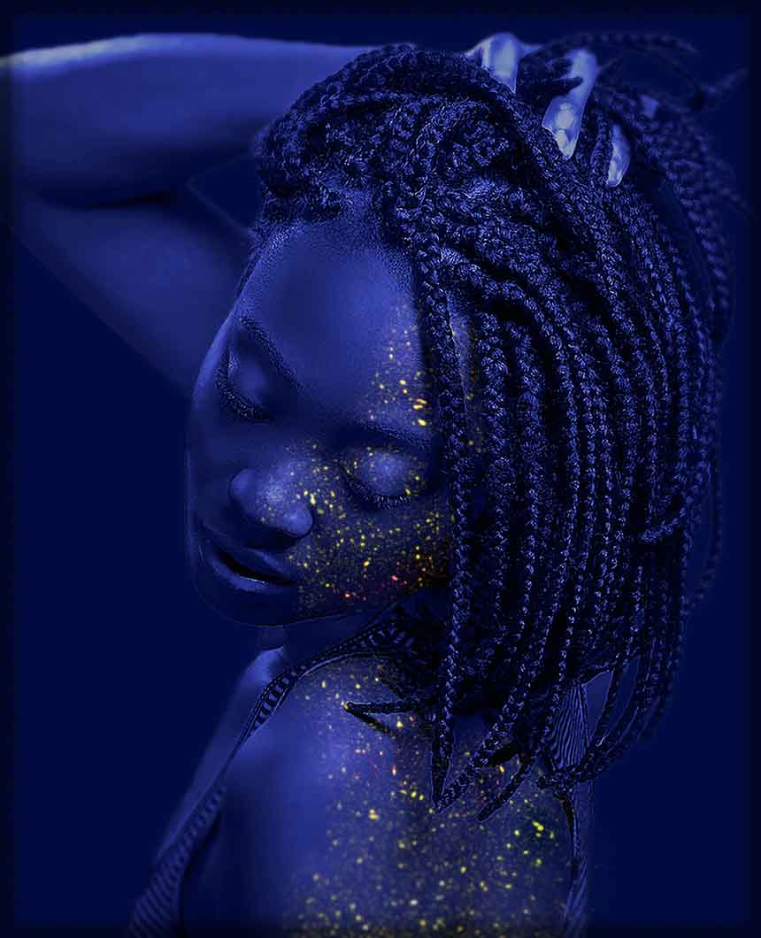 black woman with braids