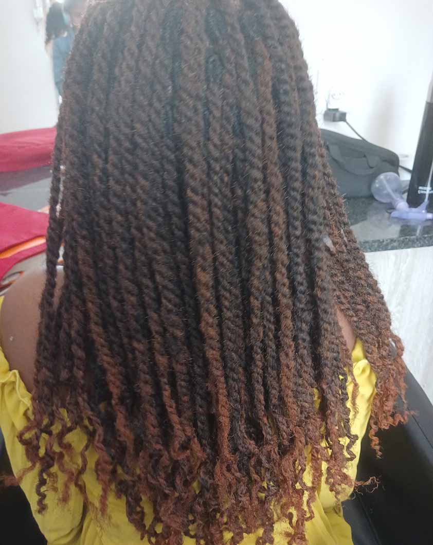Natural Hair in protective styling