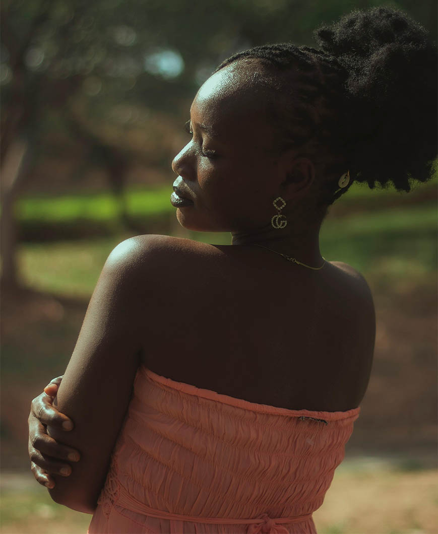 lady growing hair past shoulder length